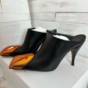 Off-White Black and Orange Lunar Women's Heeled Mules Size 38